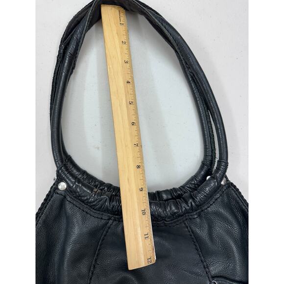Lucky Brand womens leather boho handbag black boho should bag - Picture 7 of 9